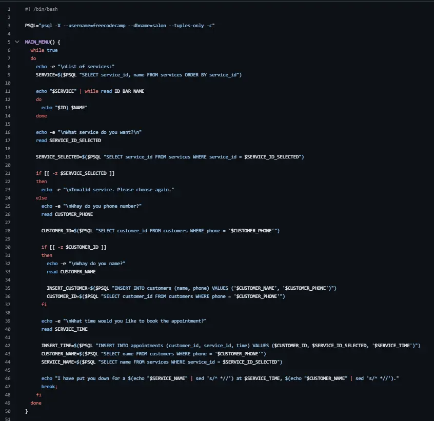 Proyectos SQL y Bash – freeCodeCamp 6