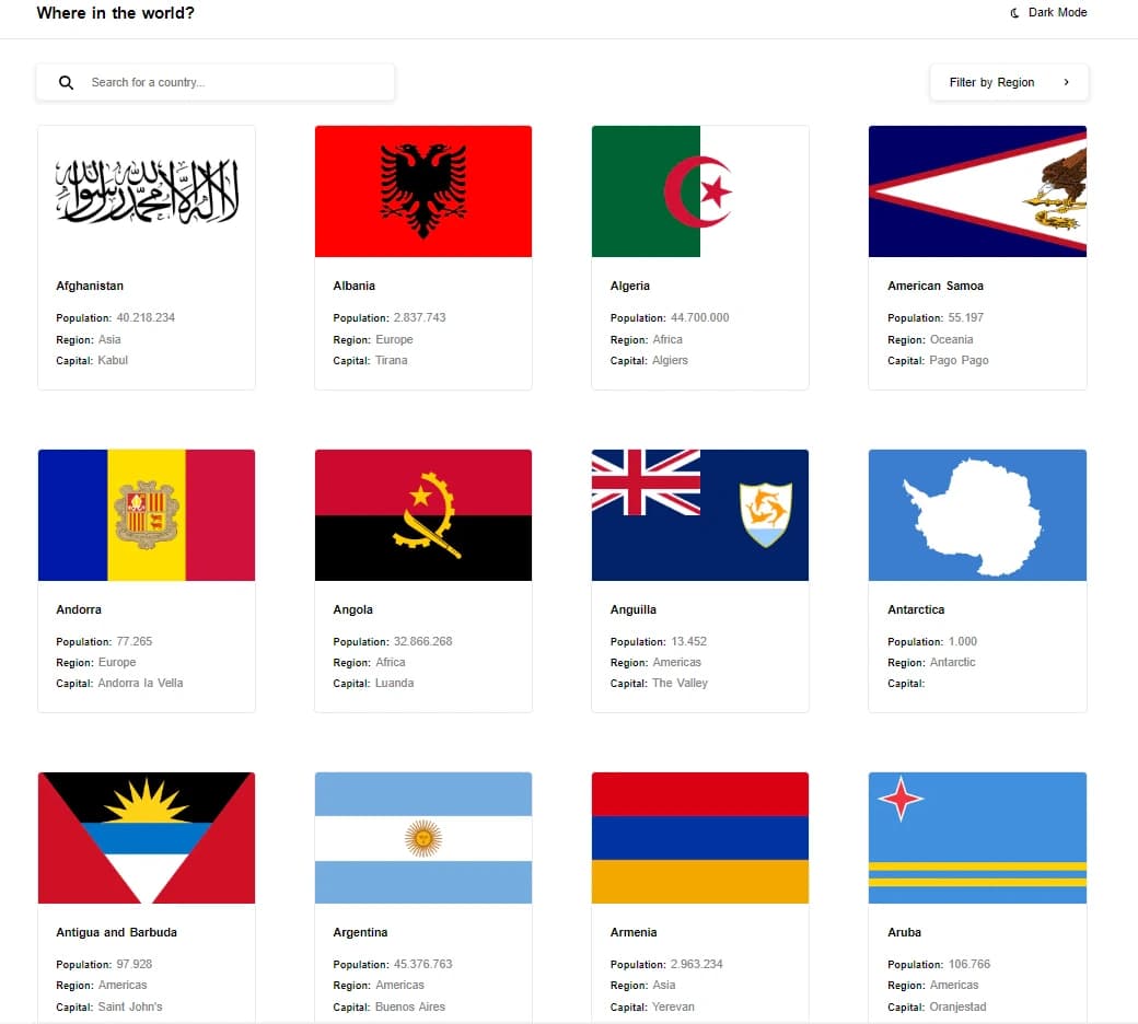 Proyectos de Frontend Mentor - Vista 2