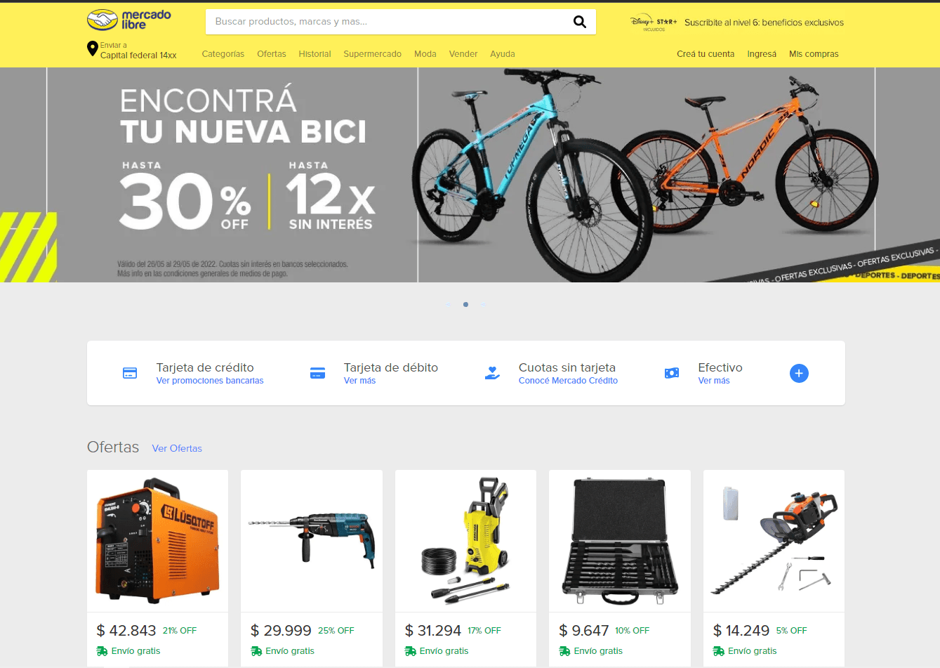 Mercado Libre Clone - Vista 1